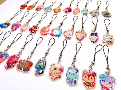 Animal Crossing Mini Charms (1.5 inch Clear Acrylic)