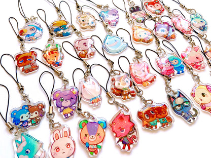 Animal Crossing Mini Charms (1.5 inch Clear Acrylic)