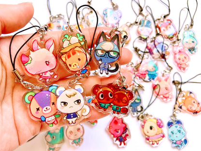 Animal Crossing Mini Charms (1.5 inch Clear Acrylic)
