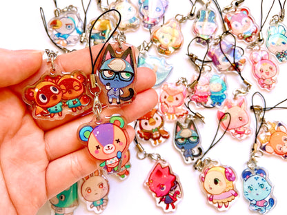Animal Crossing Mini Charms (1.5 inch Clear Acrylic)
