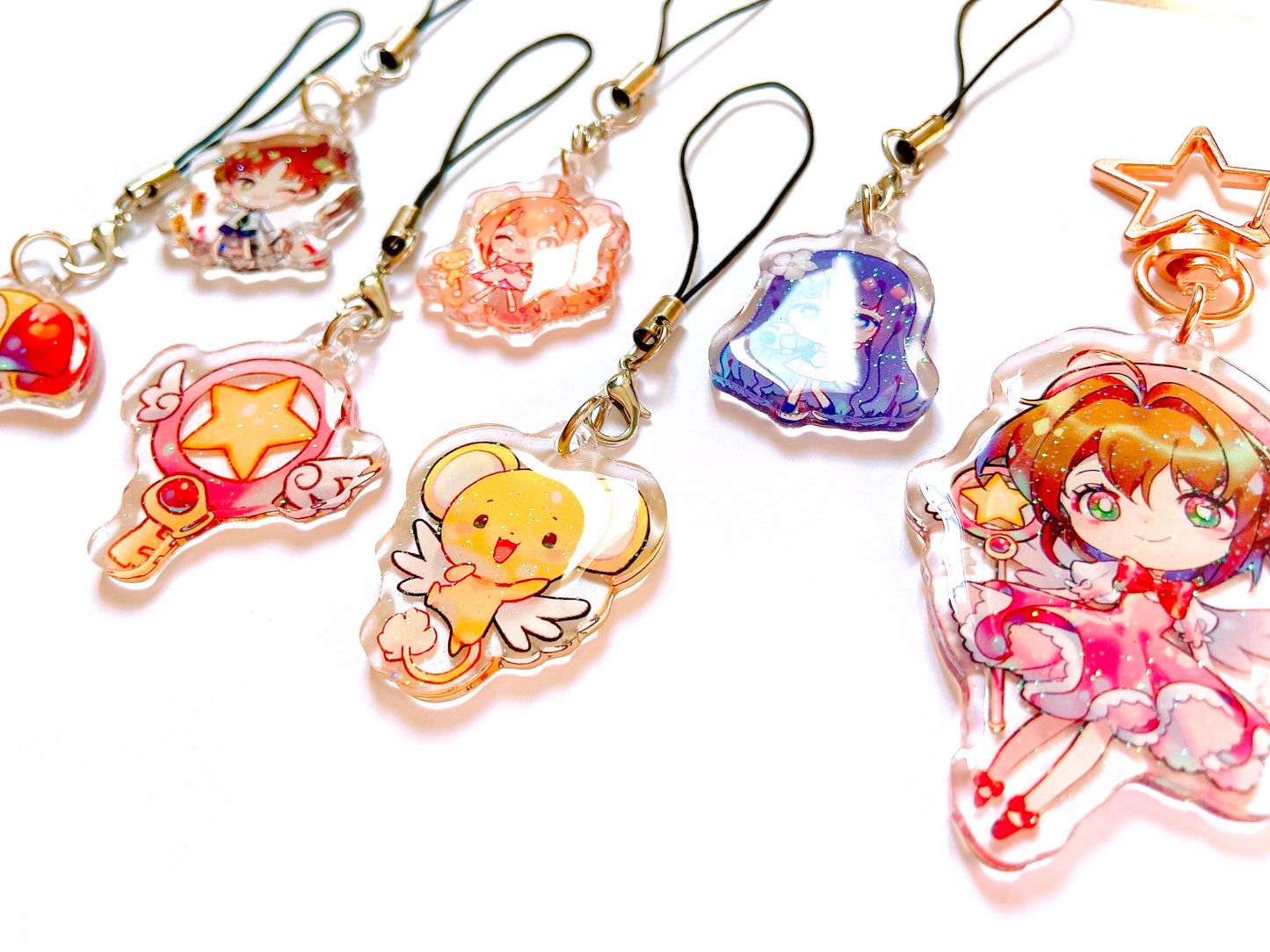 Cardcaptor Sakura Charms (double-sided clear acrylic)