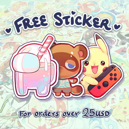 FREE RANDOM STICKER【orders over 25$ USD】
