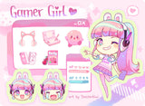 Gamer Girl and Boy Sticker Sheets