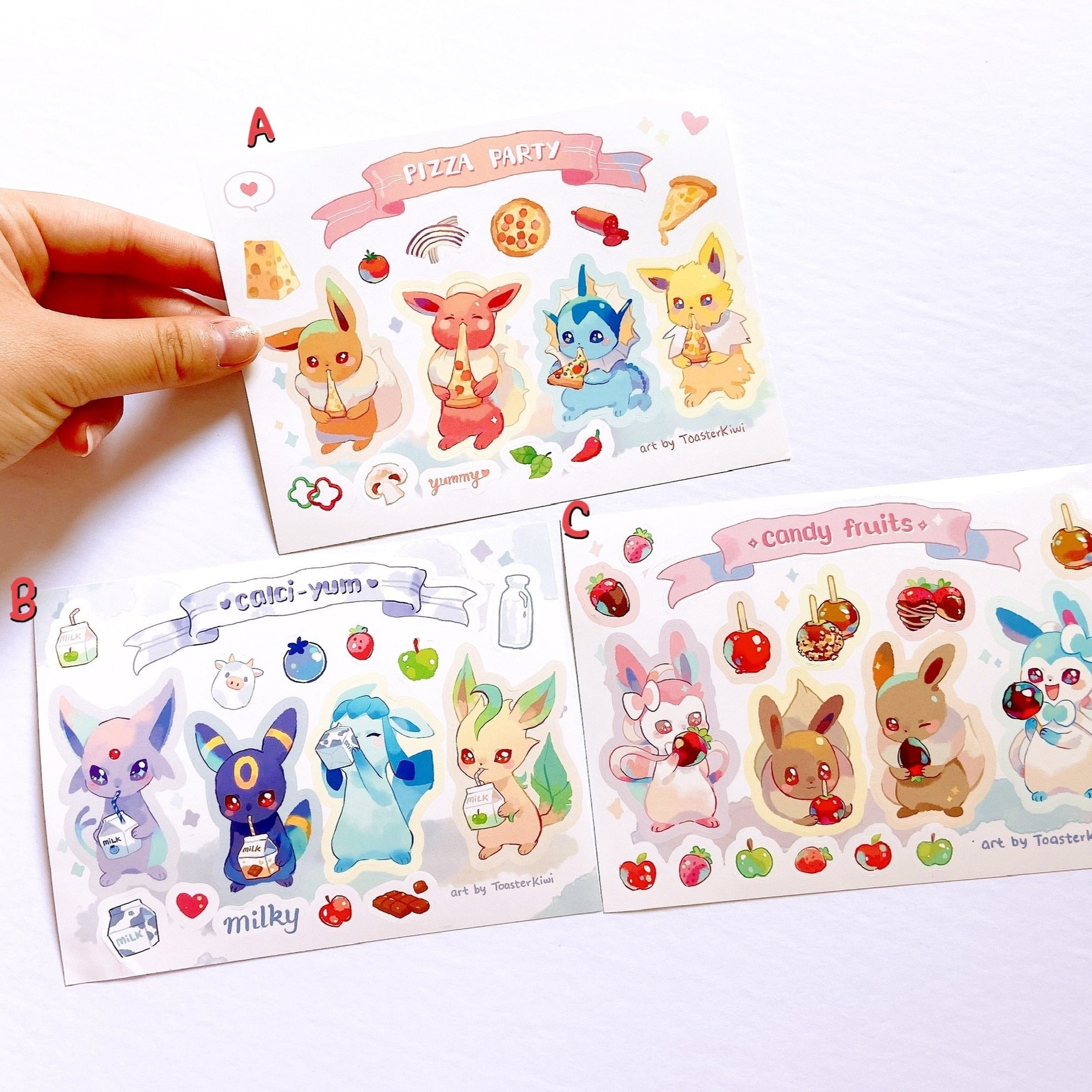 Eevee Evolutions 50pcs Cartoon Pokemon Kawaii Eevee Stickers For ...