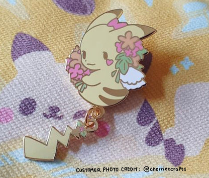 Pikachu Dangling Tail Enamel Pin 3.5"