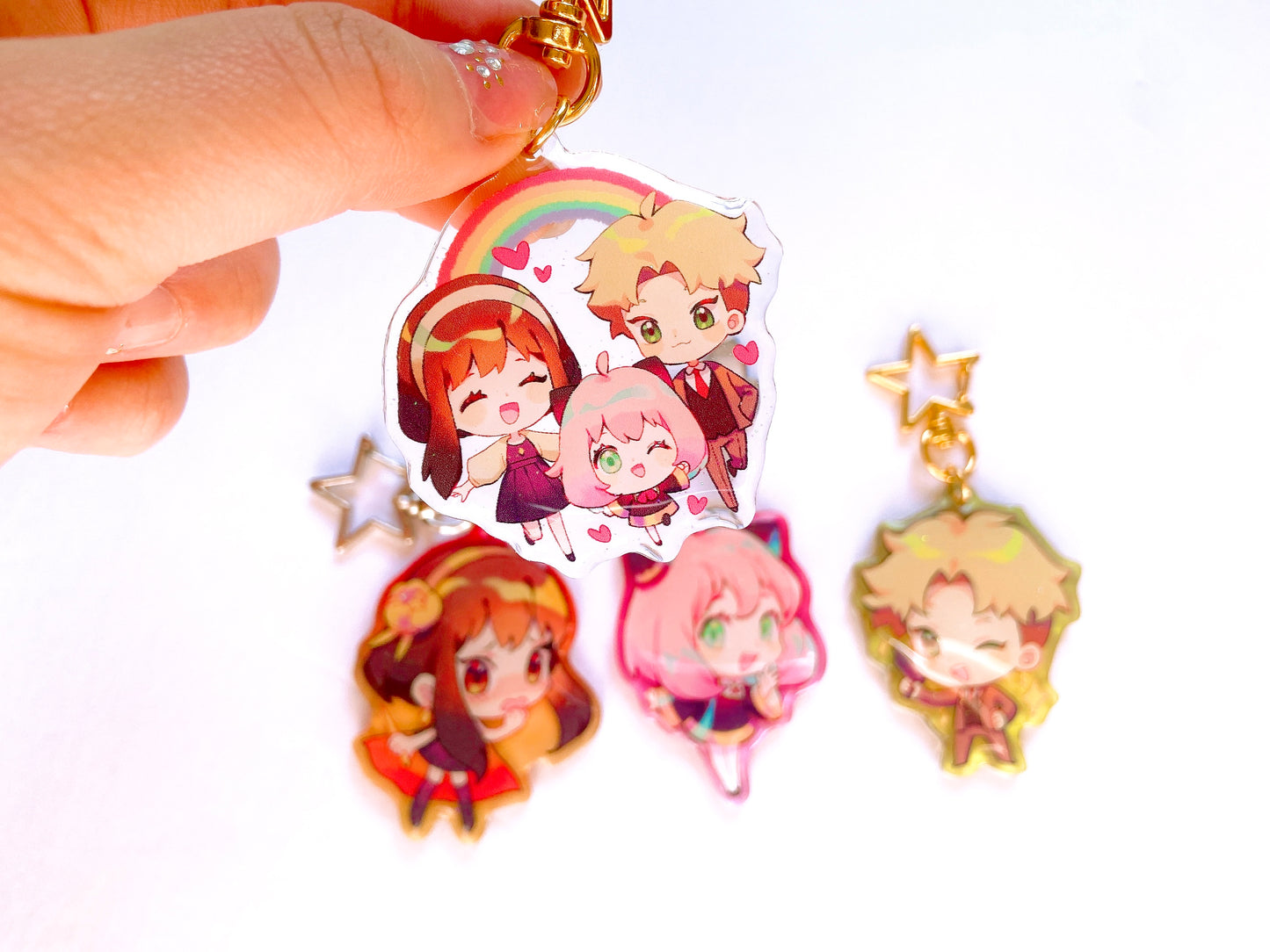 Spy x Family Charms (2 inch Clear Acrylic)