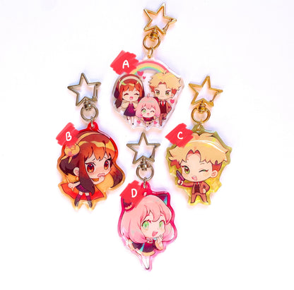 Spy x Family Charms (2 inch Clear Acrylic)