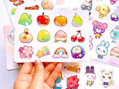 Animal Crossing Sticker Sheets (4x6 inch vinyl)