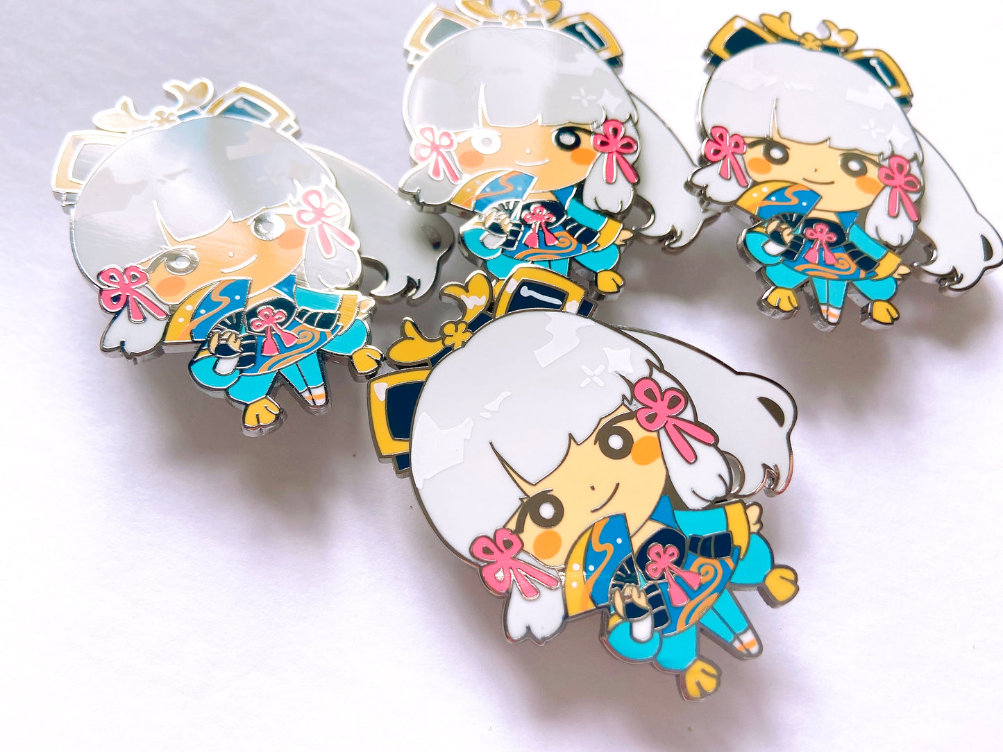 Kamisato Ayaka Bobble Head Enamel Pin [Genshin Impact]