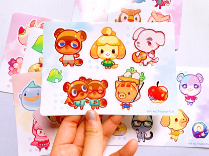 Animal Crossing Sticker Sheets (4x6 inch vinyl)