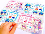Gamer Girl and Boy Sticker Sheets