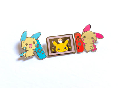 Nintendo Switch Pokemon Enamel Pin Set 1.5"