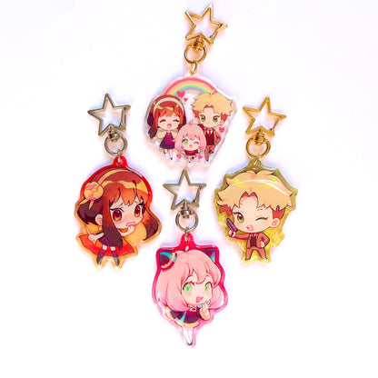 Spy x Family Charms (2 inch Clear Acrylic)