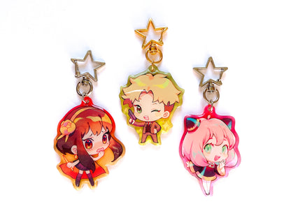 Spy x Family Charms (2 inch Clear Acrylic)