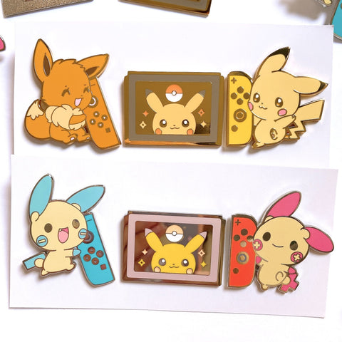 Nintendo Switch Pokemon Enamel Pin Set 1.5"