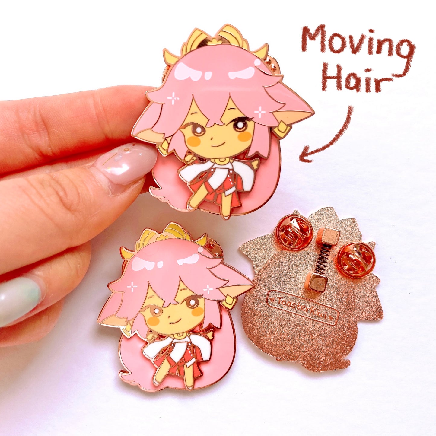 Yae Miko Bobble Head Enamel Pin [Genshin Impact]
