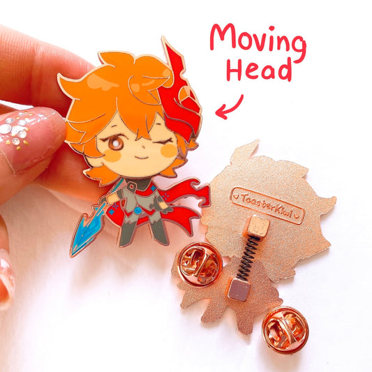Childe Bobble-Head Enamel Pin [Genshin Impact]