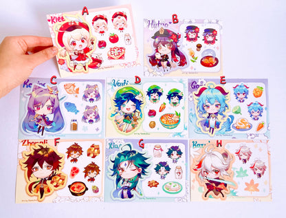 Genshin Impact Sticker Sheets
