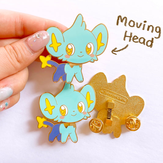 Shinx Bobble Head Enamel Pin