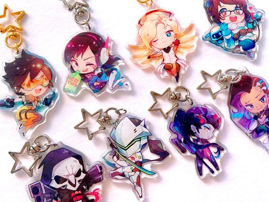 OVERWATCH Charms (2 inch clear acrylic)