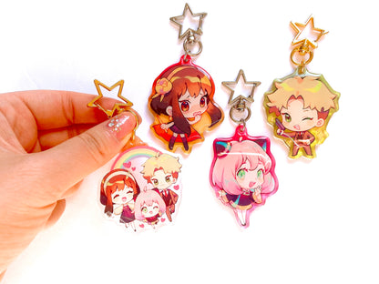Spy x Family Charms (2 inch Clear Acrylic)
