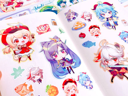 Genshin Impact Sticker Sheets