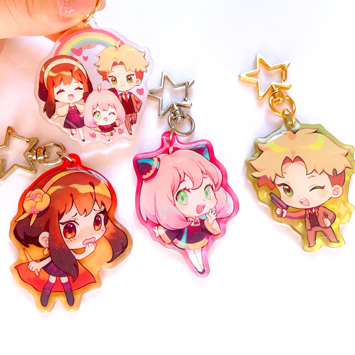 Spy x Family Charms (2 inch Clear Acrylic)
