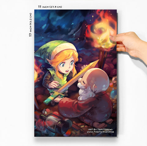 It's Dangerous to Go Alone! Poster (11x17") [The Legend Of Zelda]