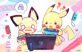 Pikachu and Pichu Switch Poster (11x17")
